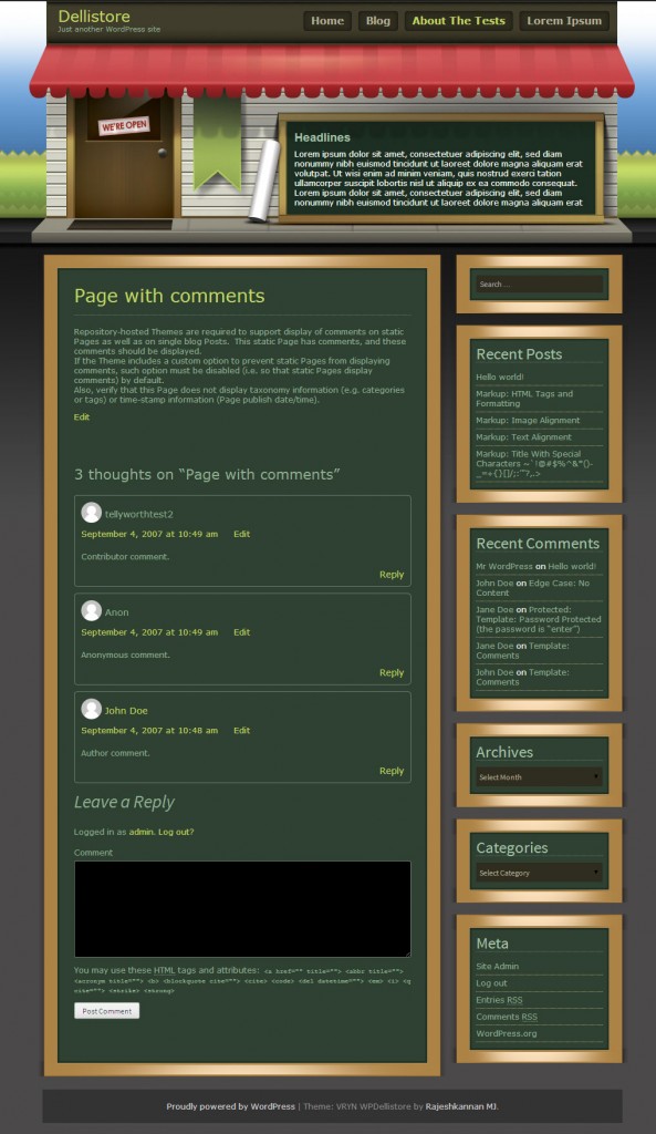 Dellistore WordPress Theme Demo Screenshot