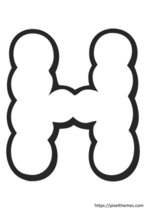 cloud letter h