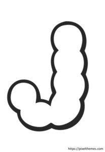 cloud letter j