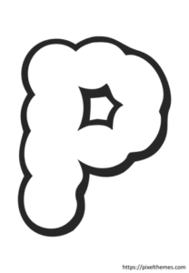 cloud letter p