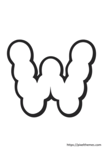 cloud letter w
